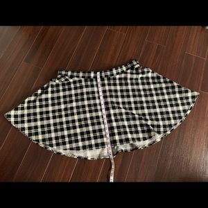 Black and White Plaid Circle Skirt